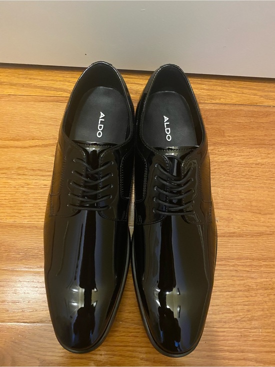 Aldo Other - Aldo Glossy Black Patent Lace-Up Oxfords